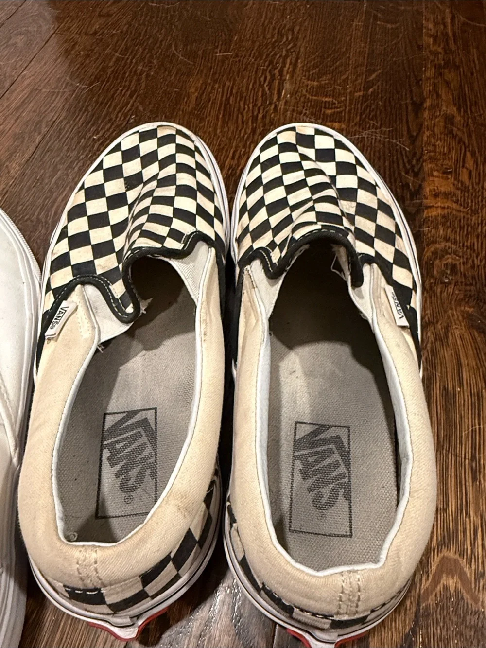 Vans bSlip-On Shoes - Checkerboard & White a